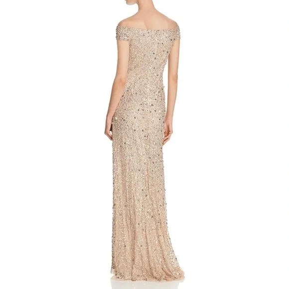 Adrianna Papell
Off-the-Shoulder Sequined Gown - Picture 6 of 7
